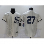 Men's Chicago White Sox #27 Lucas Giolito Cream Elite 2021 Field of Dreams Jersey