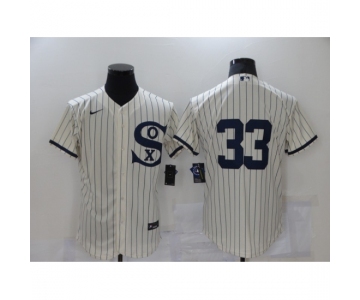 Men's Chicago White Sox #33 James McCann Cream Elite 2021 Field of Dreams Jersey