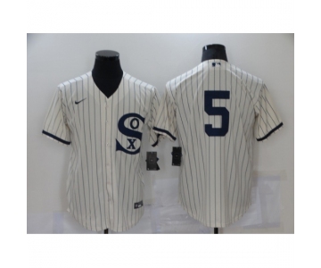 Men's Chicago White Sox #5 Yolmer Sanchez Cream Game 2021 Field of Dreams Jersey