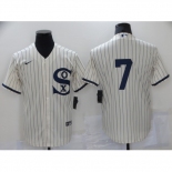 Men's Chicago White Sox #7 Tim Anderson Cream 2021 Field of Dreams Jersey