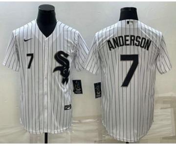 Men's Chicago White Sox #7 Tim Anderson White Cool Base Stitched Jersey