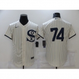 Men's Chicago White Sox #74 Eloy Jimenez Cream Elite 2021 Field of Dreams Jersey