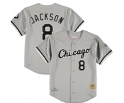 Men's Chicago White Sox #8 Bo Jackson 1993 Mitchell & Ness Authentic Throwback Grey Jersey