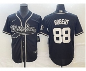 Men's Chicago White Sox #88 Luis Robert Black Cool Base Stitched Baseball Jersey