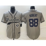 Men's Chicago White Sox #88 Luis Robert Grey Cool Base Stitched Baseball Jersey1