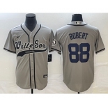 Men's Chicago White Sox #88 Luis Robert Grey Cool Base Stitched Baseball Jersey