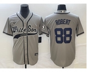 Men's Chicago White Sox #88 Luis Robert Grey Cool Base Stitched Baseball Jersey