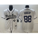 Men's Chicago White Sox #88 Luis Robert White Cool Base Stitched Baseball Jersey1