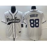 Men's Chicago White Sox #88 Luis Robert White Cool Base Stitched Baseball Jersey