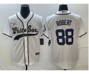 Men's Chicago White Sox #88 Luis Robert White Cool Base Stitched Baseball Jersey