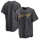 Men's Chicago White Sox Blank Charcoal 2022 All-Star Cool Base Stitched Baseball Jersey