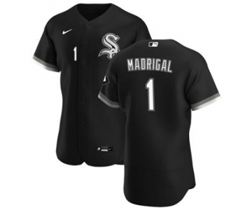 Men's Nike Chicago White Sox #1 Nick Madrigal Black Alternate 2020 Authentic Player Baseball Jersey