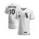 Men's Nike Chicago White Sox #10 Yoan Moncada 2020 White Home Authentic Player Baseball Jersey