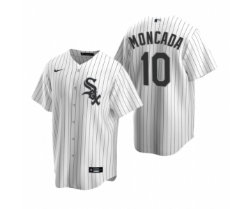 Men's Nike Chicago White Sox #10 Yoan Moncada White Home Stitched Baseball Jersey