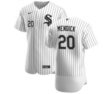 Men's Nike Chicago White Sox #20 Danny Mendick White Home 2020 Authentic Player Baseball Jersey