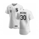 Men's Nike Chicago White Sox #30 Nomar Mazara White Home 2020 Authentic Player Baseball Jersey