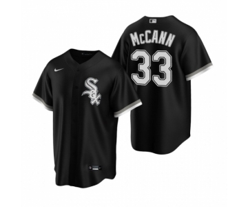 Men's Nike Chicago White Sox #33 James McCann Black Alternate Stitched Baseball Jersey