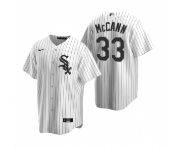 Men's Nike Chicago White Sox #33 James McCann White Home Stitched Baseball Jersey