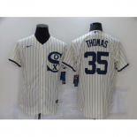 Men's Nike Chicago White Sox #35 Frank Thomas Cream Elite 2021 Field of Dreams Jersey