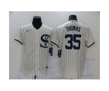 Men's Nike Chicago White Sox #35 Frank Thomas Cream Elite 2021 Field of Dreams Jersey