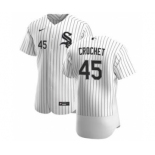 Men's Nike Chicago White Sox #45 Garrett Crochet White Home 2020 Authentic Player Baseball Jersey