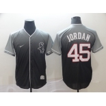 Men's Nike Chicago White Sox #45 Jordan Majestic Grey Drift Fashion MLB Jersey