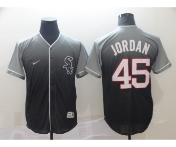 Men's Nike Chicago White Sox #45 Jordan Majestic Grey Drift Fashion MLB Jersey