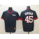 Men's Nike Chicago White Sox #45 Jordan Majestic Navy Blue M&N MLB Jersey