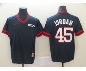 Men's Nike Chicago White Sox #45 Jordan Majestic Navy Blue M&N MLB Jersey