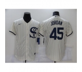 Men's Nike Chicago White Sox #45 Michael Jordan Cream Elite 2021 Field of Dreams Jersey