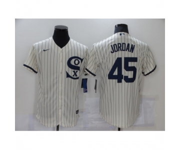 Men's Nike Chicago White Sox #45 Michael Jordan Cream Elite 2021 Field of Dreams Jersey