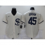 Men's Nike Chicago White Sox #45 Michael Jordan Cream Game 2021 Field of Dreams Jersey