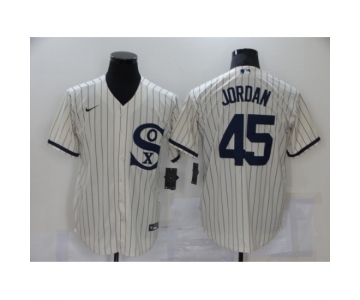 Men's Nike Chicago White Sox #45 Michael Jordan Cream Game 2021 Field of Dreams Jersey