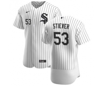 Men's Nike Chicago White Sox #53 Jonathan Stiever White Home 2020 Authentic Player Baseball Jersey