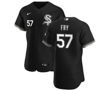 Men's Nike Chicago White Sox #57 Jace Fry Black Alternate 2020 Authentic Player Baseball Jersey