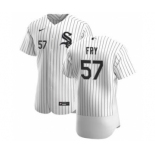 Men's Nike Chicago White Sox #57 Jace Fry White Home 2020 Authentic Player Baseball Jersey