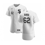 Men's Nike Chicago White Sox #62 Zack Burdi White Home 2020 Authentic Player Baseball Jersey