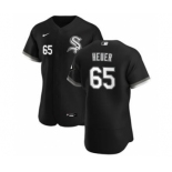 Men's Nike Chicago White Sox #65 Codi Heuer Black Alternate 2020 Authentic Player Baseball Jersey