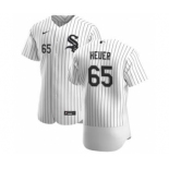 Men's Nike Chicago White Sox #65 Codi Heuer White Home 2020 Authentic Player Baseball Jersey