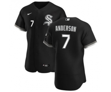 Men's Nike Chicago White Sox #7 Tim Anderson Black Alternate 2020 Authentic Player Baseball Jersey