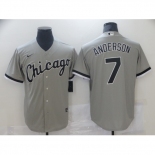 Men's Nike Chicago White Sox #7 Tim Anderson Gray Alternate Flex Base Jersey