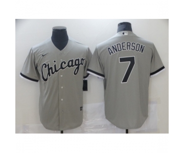 Men's Nike Chicago White Sox #7 Tim Anderson Gray Alternate Flex Base Jersey