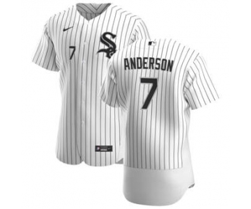 Men's Nike Chicago White Sox #7 Tim Anderson White Home 2020 Authentic Player Baseball Jersey