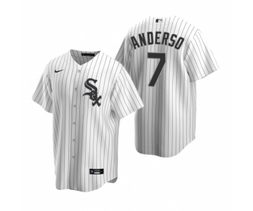 Men's Nike Chicago White Sox #7 Tim Anderson White Home Stitched Baseball Jersey