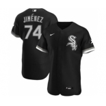 Men's Nike Chicago White Sox #74 Eloy Jimenez 2020 Black Alternate Authentic Player Baseball Jersey