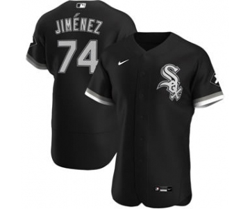 Men's Nike Chicago White Sox #74 Eloy Jimenez 2020 Black Alternate Authentic Player Baseball Jersey