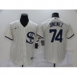 Men's Nike Chicago White Sox #74 Eloy Jimenez Cream Game 2021 Field of Dreams Jersey