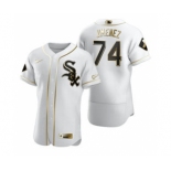 Men's Nike Chicago White Sox #74 Eloy Jimenez White 2020 Authentic Golden Edition Baseball Jersey