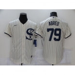 Men's Nike Chicago White Sox #79 Jose Abreu Cream Elite 2021 Field of Dreams Jersey