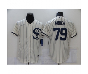 Men's Nike Chicago White Sox #79 Jose Abreu Cream Elite 2021 Field of Dreams Jersey